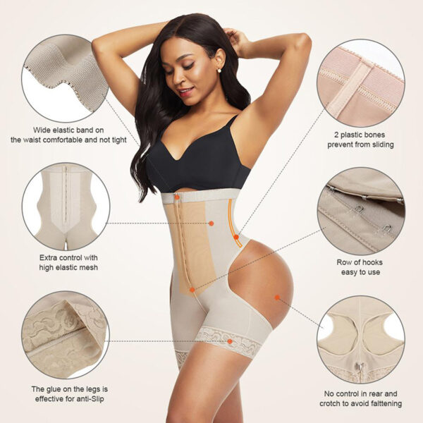 Women Shapewear High Waist Butt Lifter Tummy Control Underwear Workout Waist Trainer Corset - Image 2