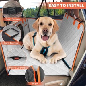 Dog Backseat Extender, Car Seat Cover With A Hard Bottom That Can Withstand 400 Pounds, Sturdy Waterproof Dog Hammock
